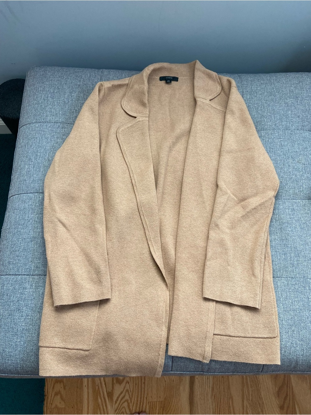 Jcrew Heather camel sweater blazer xs